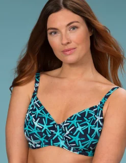 Bikini-bh med bygel i turkos