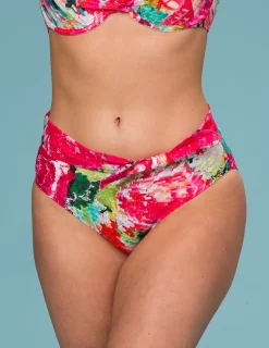 Bikinitrosa Mönstrad Låg Midja Rosa