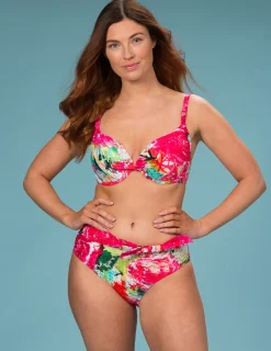 Bikinitrosa Mönstrad Låg Midja Rosa