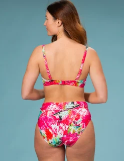 Bikinitrosa Mönstrad Låg Midja Rosa