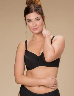 Bygel-bh Sanna Stripe Svart