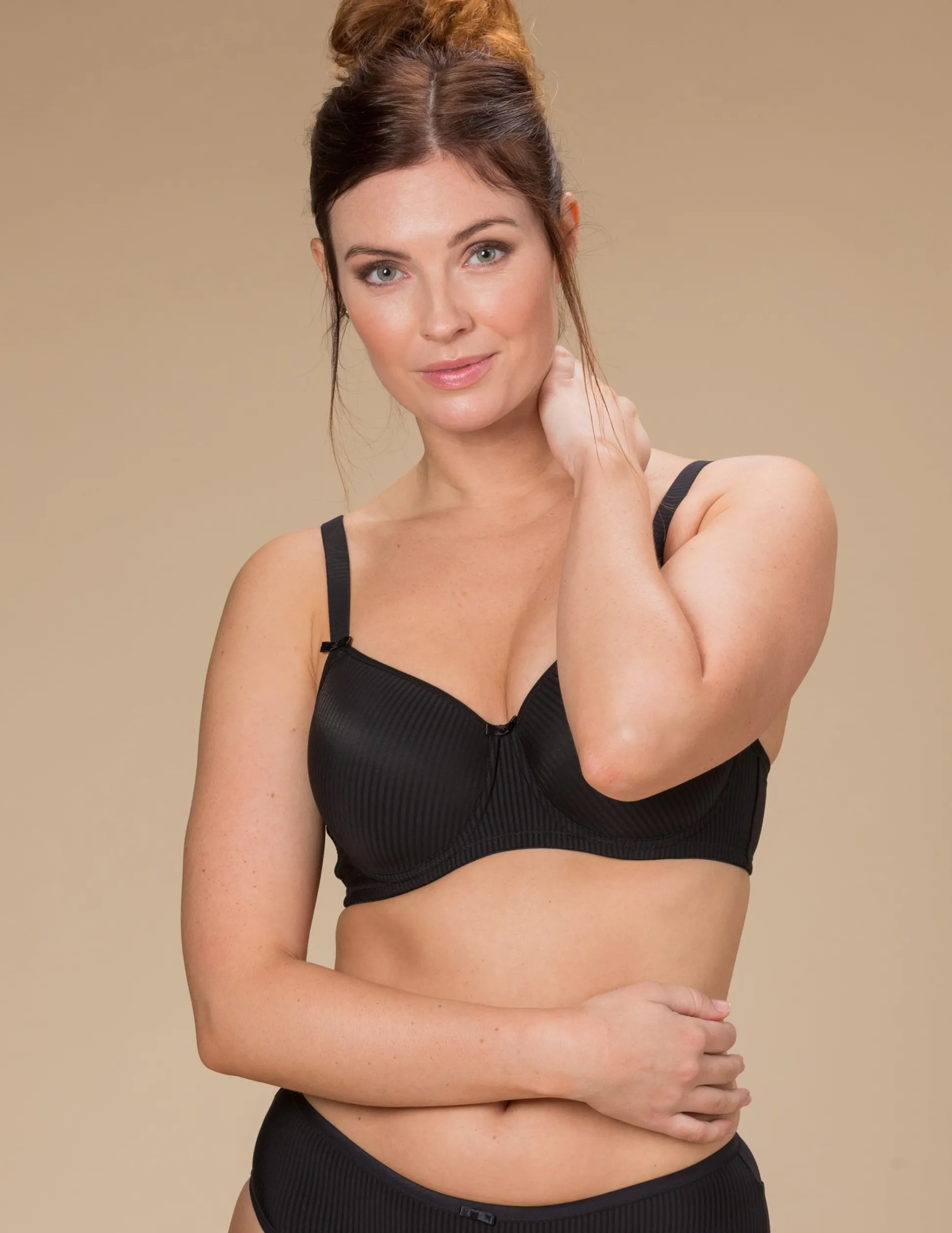 Bygel-bh Sanna Stripe Svart