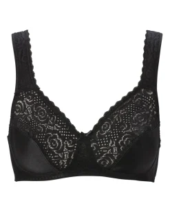 Bygellös Bh Elin Satin Svart