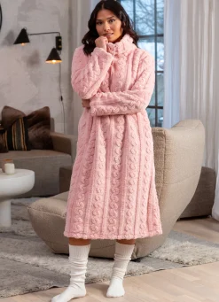 Fleeceklänning Cosy Rosa