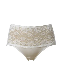 Höga spetstrosor 2-pack champagne