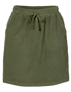 Kjol Stretchfrotté Armygrön