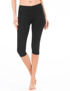 Korta svarta tights i bomull