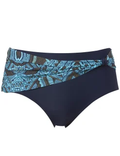 Mönstrad bikinitrosa i marint/blått