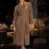 Morgonrock Velourfrotté Beige