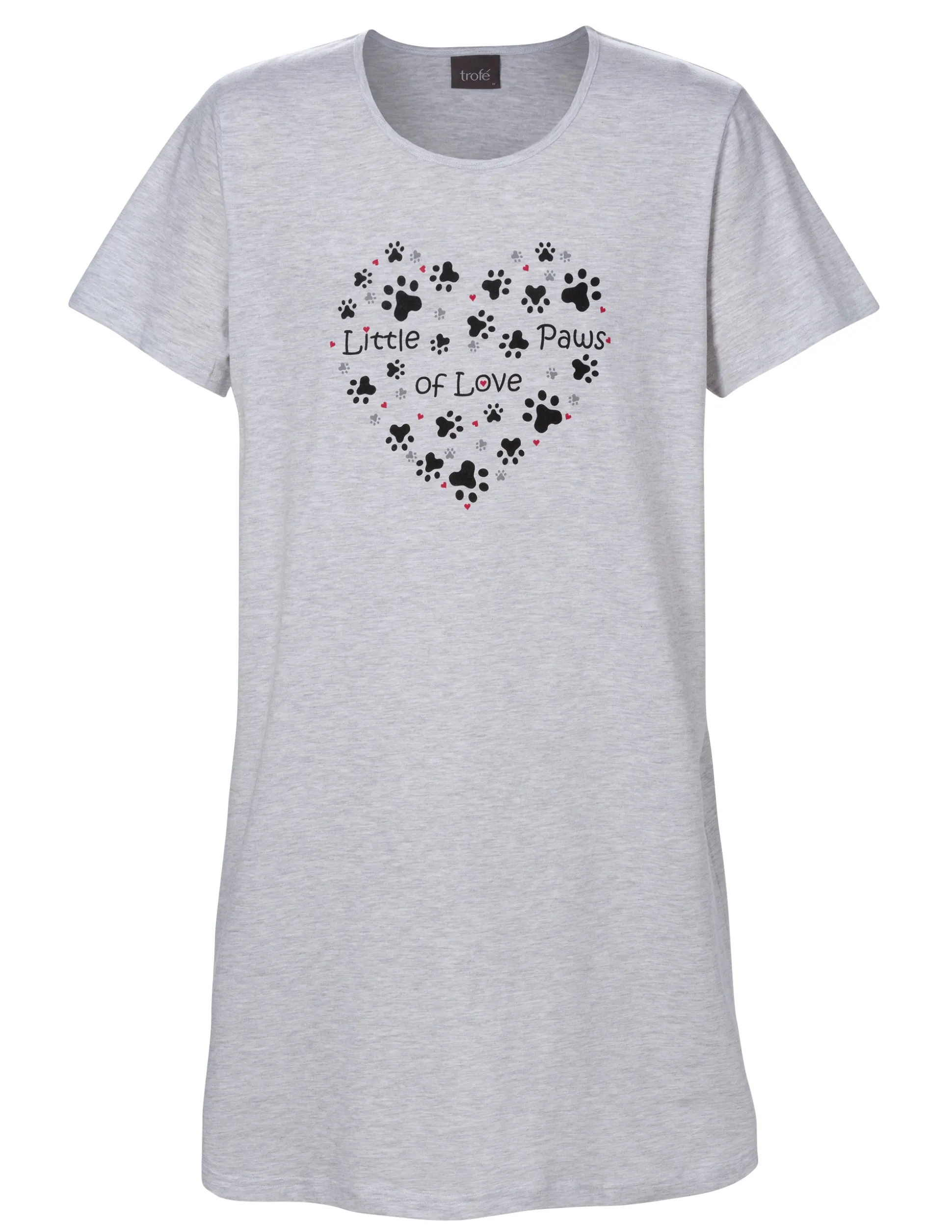 Nattlinne Heart & Paws Grå