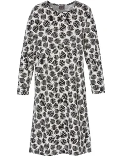 Nattlinne Lång Ärm Graphic Floral Off-White