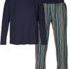 Pyjamas Herr Stripe Marinblå