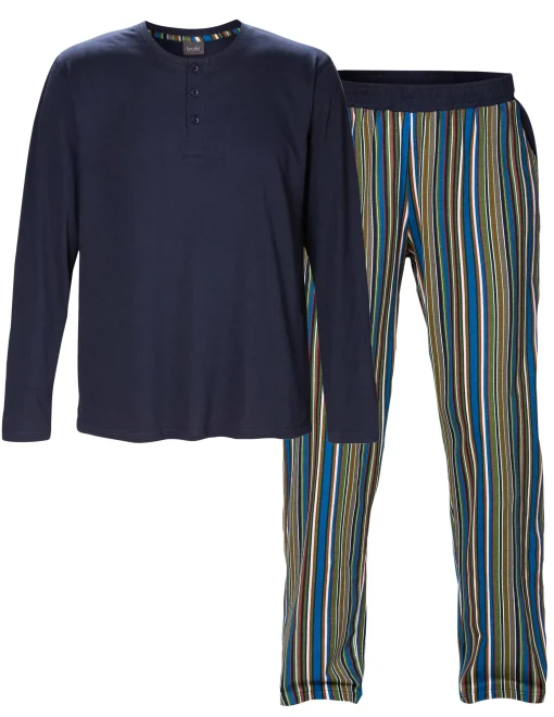 Pyjamas Herr Stripe Marinblå