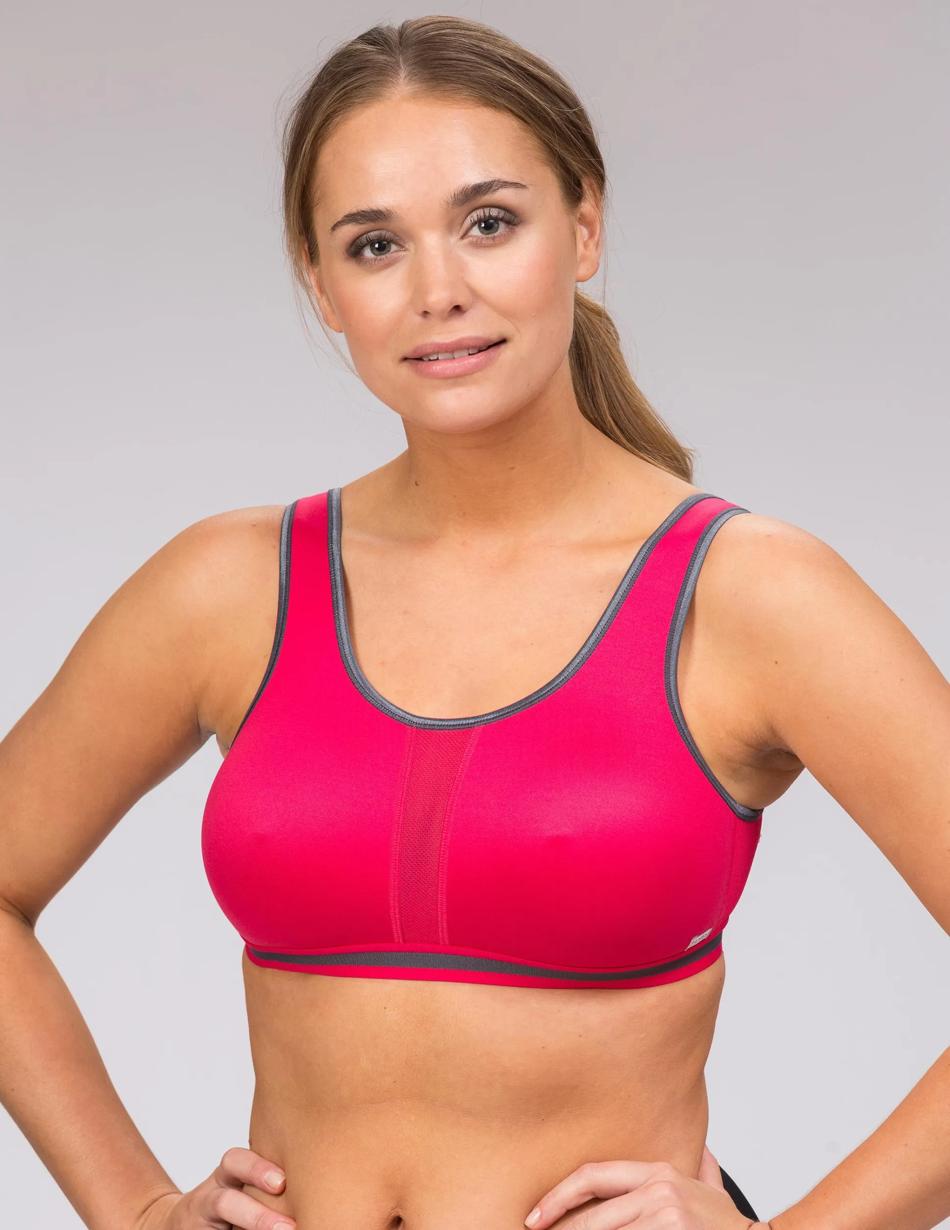 Röd/rosa sport-bh med bra stöd