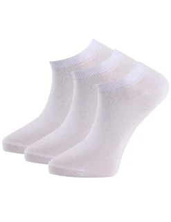 Sneakerstrumpa Bomull Enfärgad Vit 3-pack
