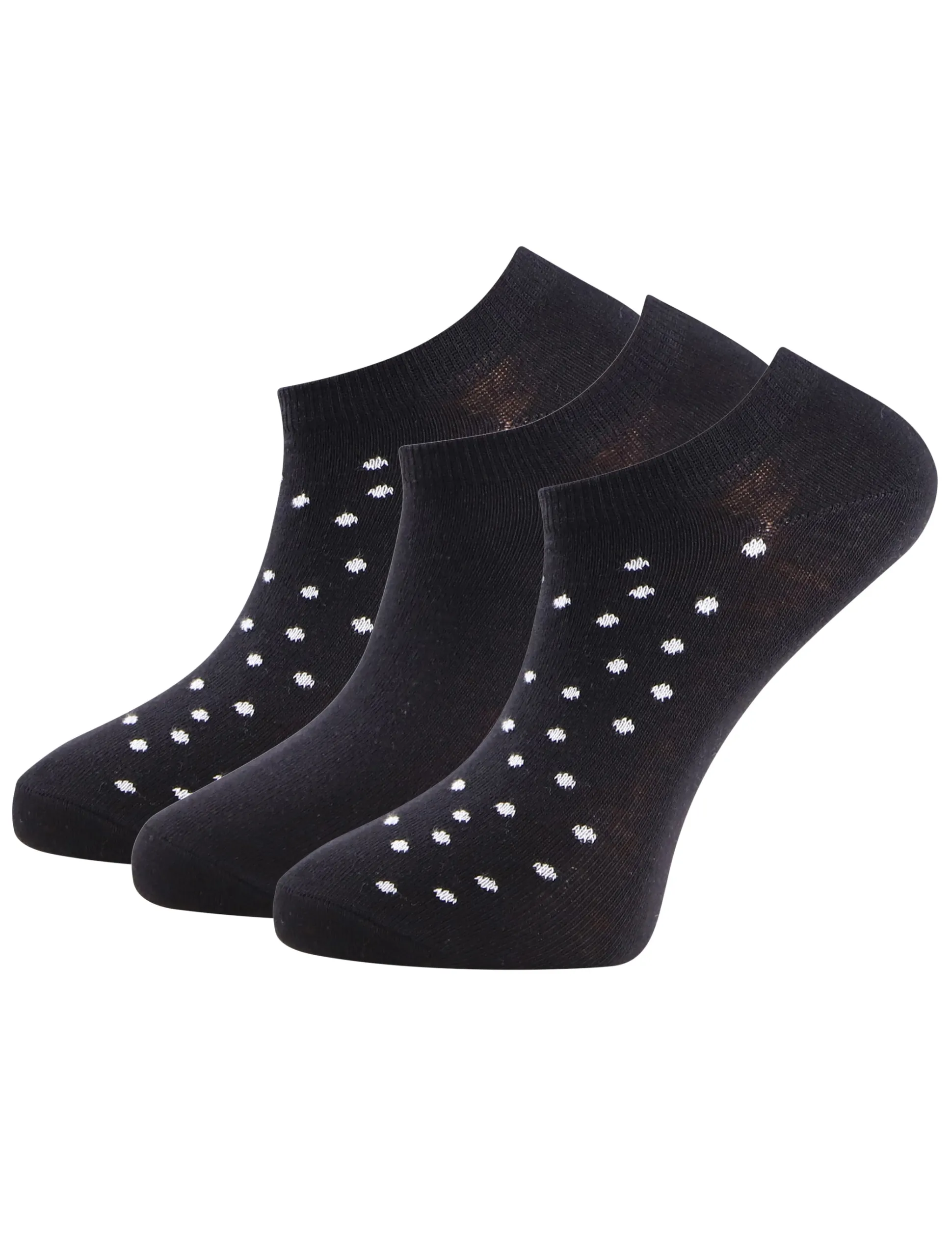 Sneakerstrumpa Prickig Svart 3-pack