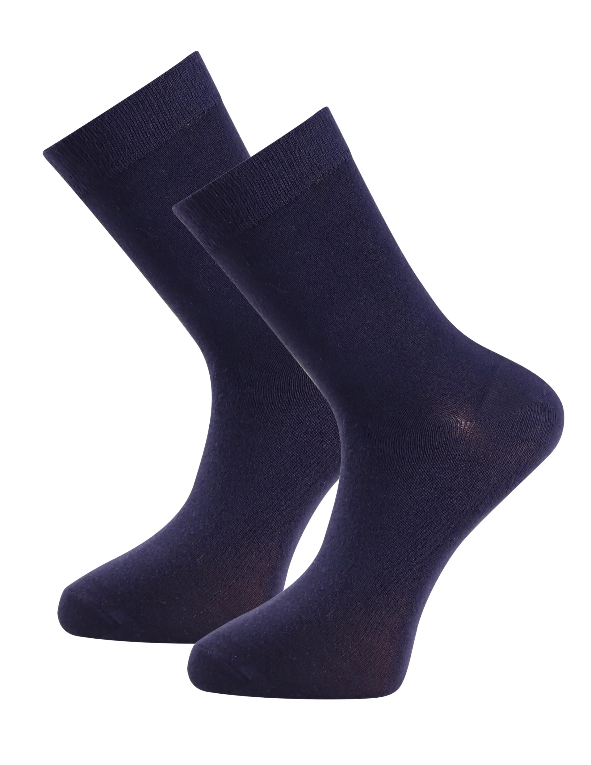 Strumpa Bambu Enfärgad Marin 2-pack