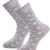 Strumpa Bambu Flower Svart 2-pack