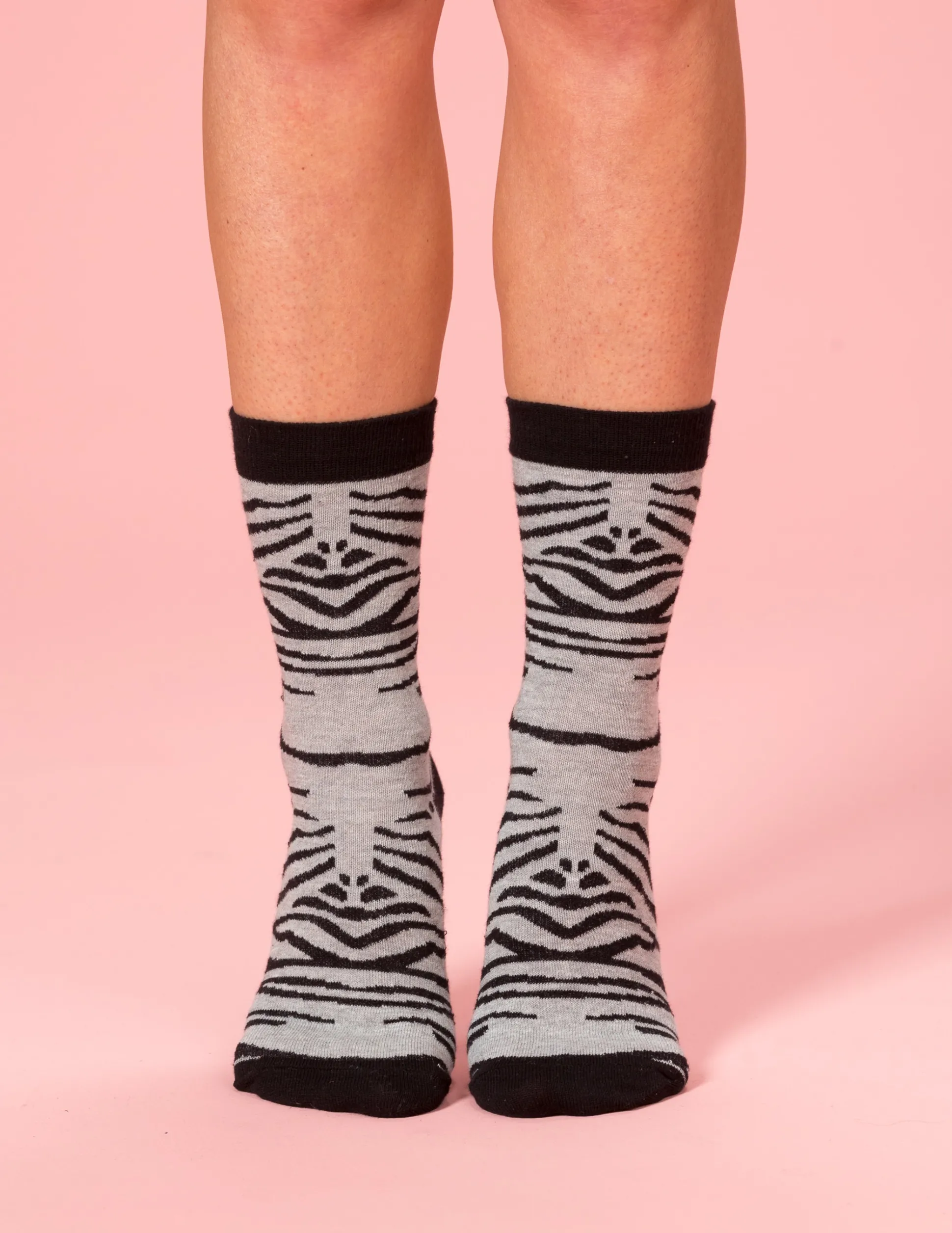 Strumpa Bomull Zebra 3-pack