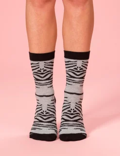 Strumpa Bomull Zebra 3-pack