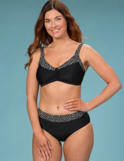 Svart bikinitrosa modell midi