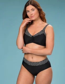 Svart bikinitrosa modell midi