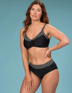Svart bikinitrosa modell midi