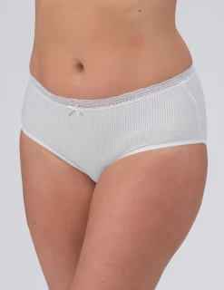 Trosa Midi Laila Spets Jacquard Vit