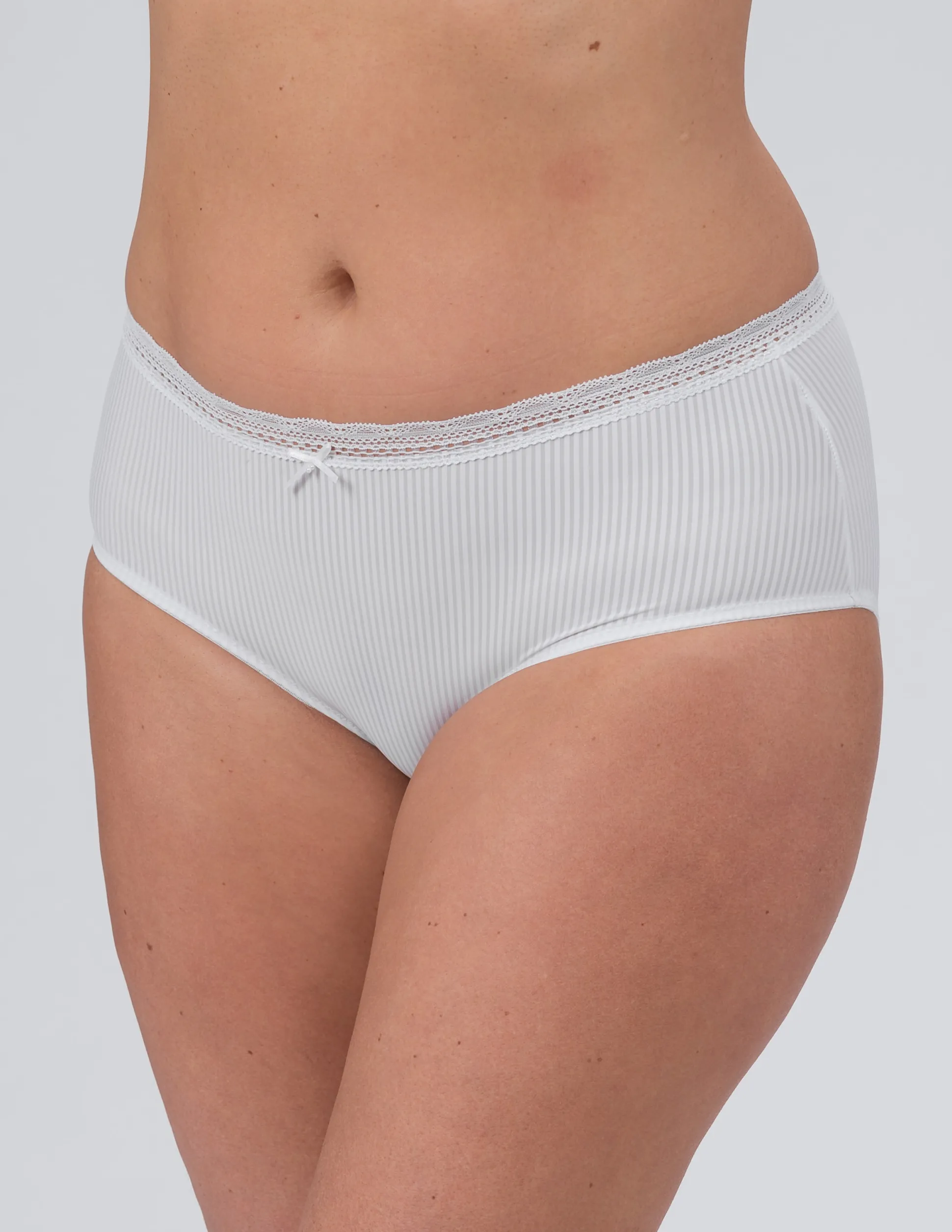Trosa Midi Laila Spets Jacquard Vit