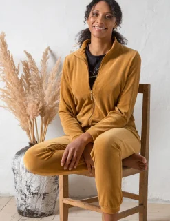 Velour-Set Senap
