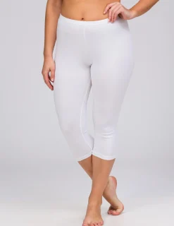 Vita korta tights i bomull